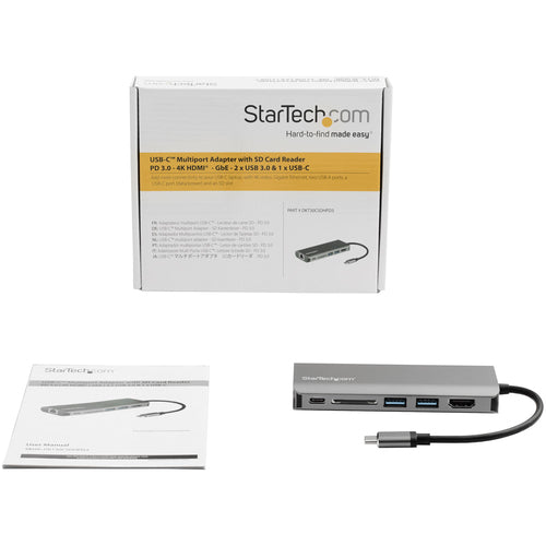USB C MULTIPORT ADAPTER - HDMI 4K - 2XA 1XC - MINI TRAVEL DOCK