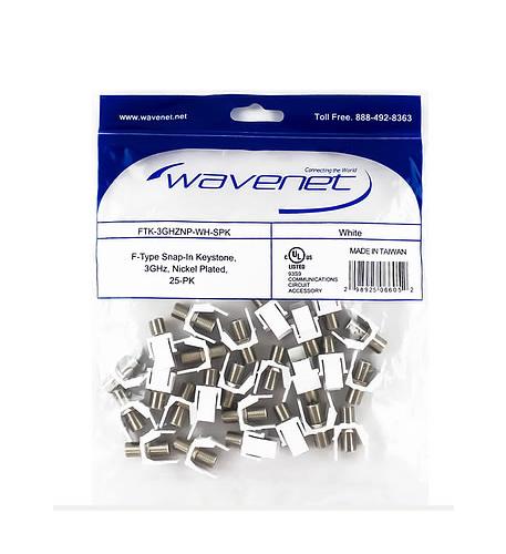 F-TYPE INSERTS NICKEL 25 PACK WHITE