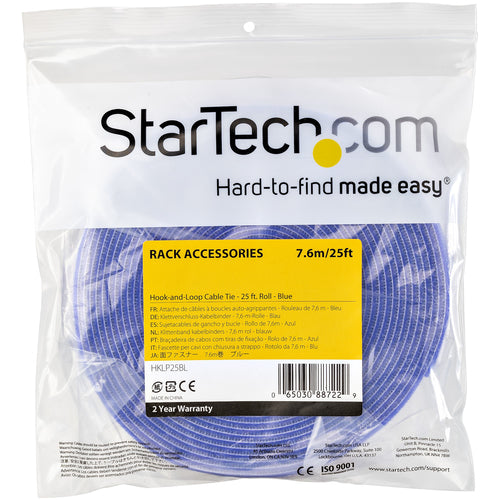 25FT HOOK AND LOOP TAPE ROLL REUSABLE CABLE MANAGEMENT STRAPS