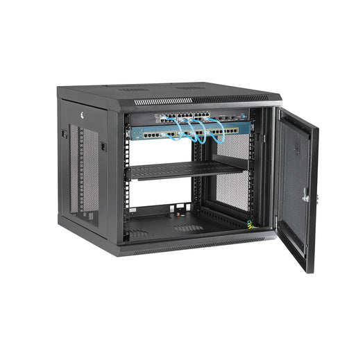 WALL MOUNT NETWORK SWITCH CABINET 9U SERVER RACK ENCLOSURE