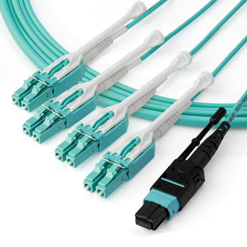 3M MTP TO LC BREAKOUT CABLE OM3 PLENUM MPO MULTIMODE FIBER CABLE