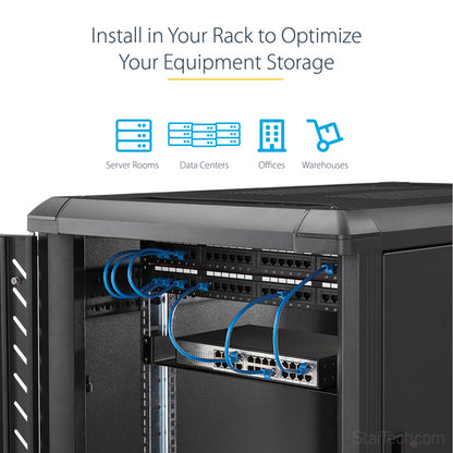 1U SERVER RACK SHELF UNIVERSAL CANTILEVER RACK MOUNT TRAY