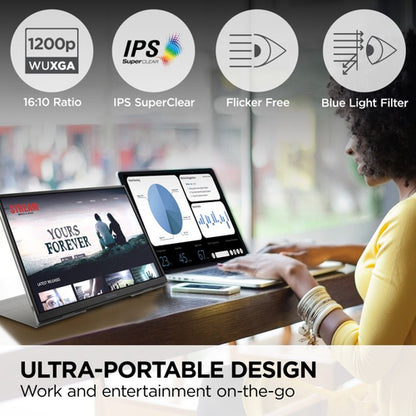 16IN PORTABLE IPS MONITOR WITH BUILT IN BATTERY AND WIRELESS CASTI