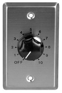 10W 70-25V Mono Attenuator withWallplate