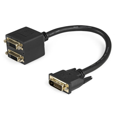 1FT VIDEO SPLITTER DUAL LINK DV I-D Y CABLE MALE TO FEMALE BLACK