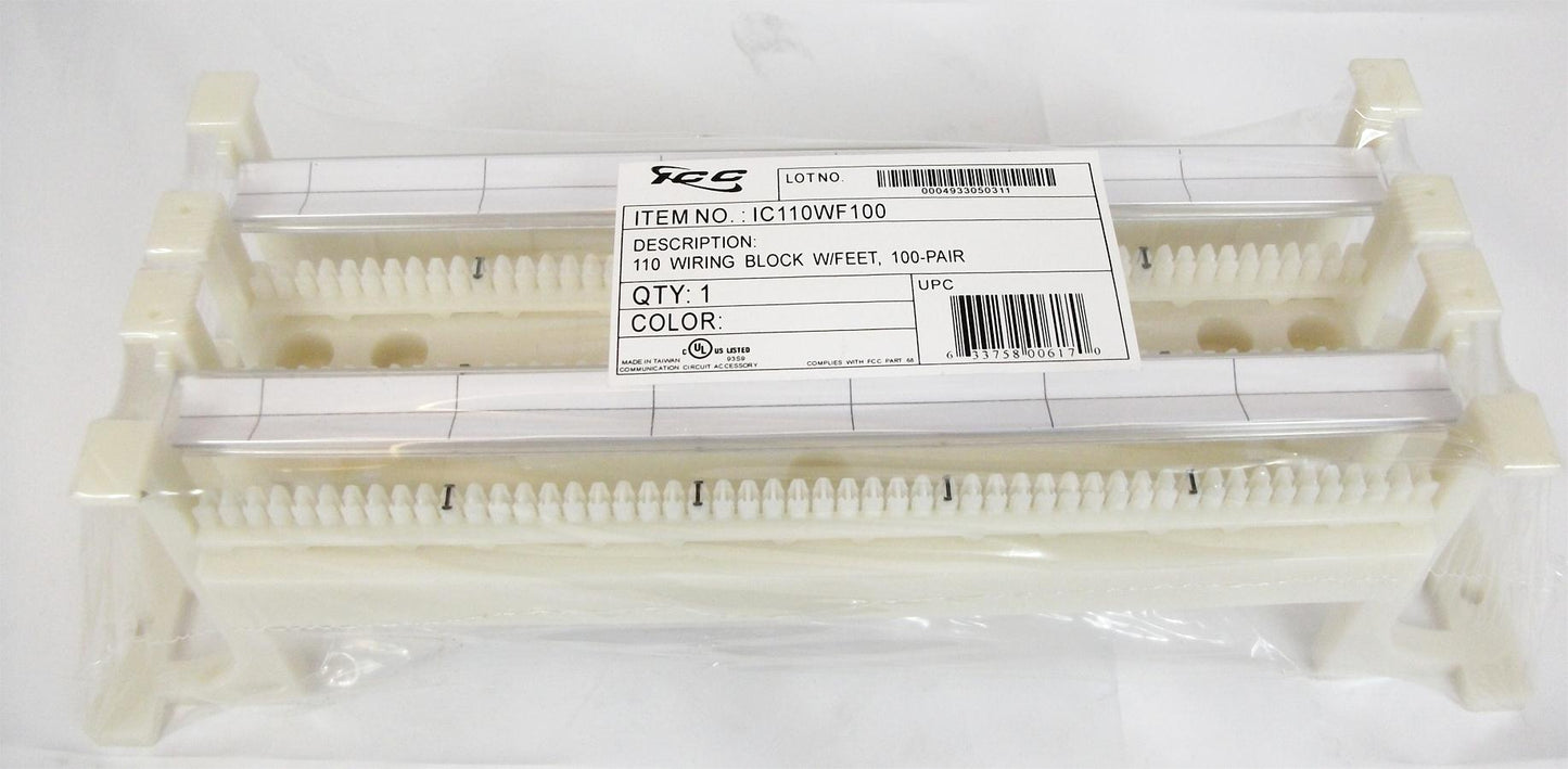 110 WIRING BLOCK W/ FT- 100-PAIR- CAT 5e