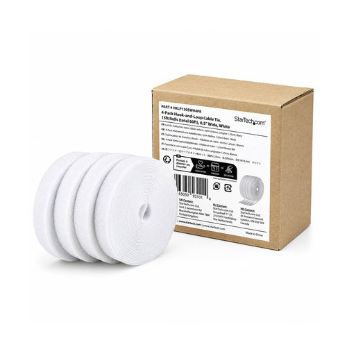 60 FT. CUT-TO-SIZE HOOK AND LOOP CABLE TIE - 0.5IN WIDE