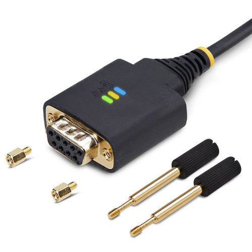 3FT USB TO SERIAL DCE CABLE - USB TO NULL MODEM SERIAL ADAPTER
