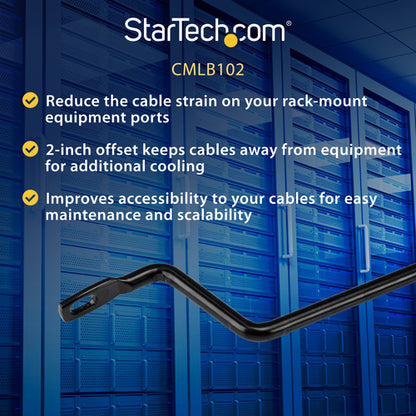 CABLE LACING BAR HORIZONTAL 10PACK SERVER RACK CABLE MANAGEMENT