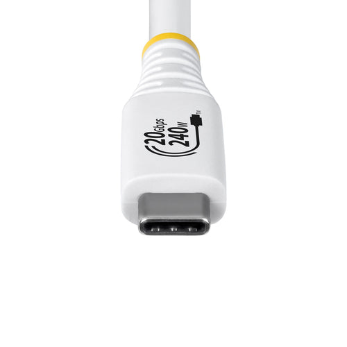 6FT USB4 CABLE WHITE USB-IF CERTIFIED 4K120/DP2.1/240W/20GBPS