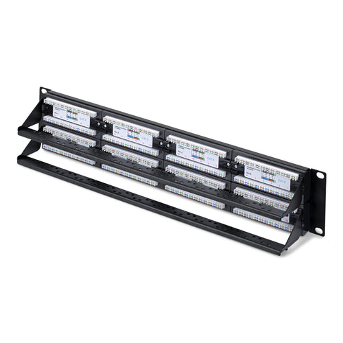 48-PORT 2U CAT6 PATCH PANEL RACKMOUNT/UTP/RJ45/110 PUNCH DOWN