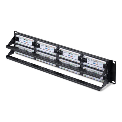 48-PORT 2U CAT6 PATCH PANEL RACKMOUNT/UTP/RJ45/110 PUNCH DOWN