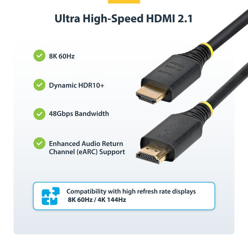 50CM HDMI 2.1 CABLE 8K 60HZ CERTIFIED ULTRA HIGH SPEED HDMI
