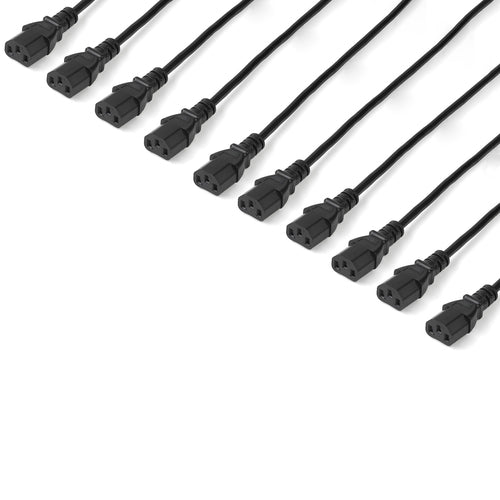 10FT COMPUTER POWER CORD NEMA 5-15P TO C13 AC POWER MONITOR CABLE