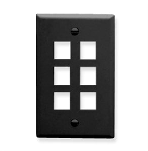 IC107F06BK 6 Port Face Black