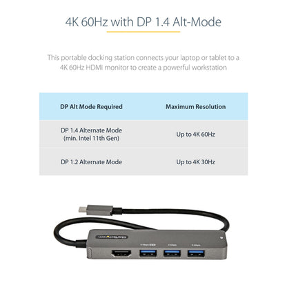 USB C MULTIPORT ADAPTER 100W PD 4K HDMI USB HUB MINI TRAVEL DOCK