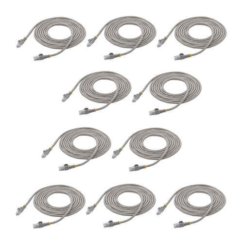 10FT GREY 10 PACK CAT6 CABLE SNAGLESS RJ45 UTP PATCH CABLE CORD