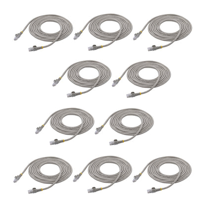 10FT GREY 10 PACK CAT6 CABLE SNAGLESS RJ45 UTP PATCH CABLE CORD
