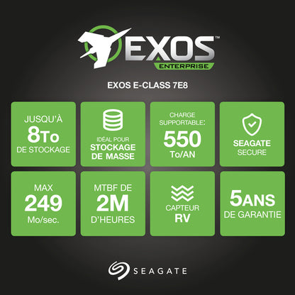 SEAGATE EXOS 7E8 4TB 7200RPM SAS-12GBPS DUAL PORT 128MB BUFFER