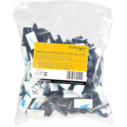 100 ADHESIVE CABLE MANAGEMENT CLIPS COMPUTER/NETWORK CORD HOLDER