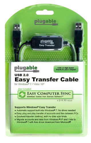 PLUGABLE USB-EASY-TRAN USB 2.0 TRANSFER CABLE