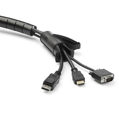 8FT COILED CABLE MANAGEMENT SLEEVE SPIRAL CORD WIRE ORGANIZER