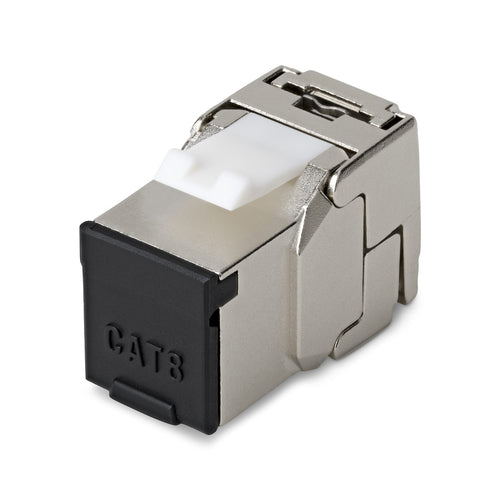 CAT8 STP KEYSTONE JACK 6-PACK 180-DEGREE/TOOLLESS/SHIELDED