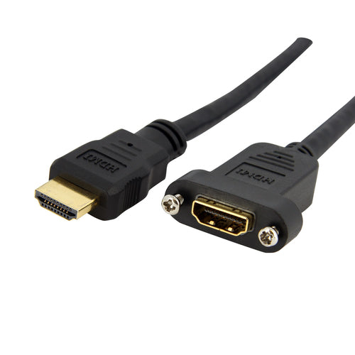 3FT HDMI FEMALE TO MALE ADAPTER PANEL MOUNT HDMI CABLE UHD 4K 30HZ