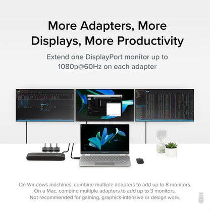 PLUGABLE USB3 USBC - DP ADAPTER USBC DISPLAYPORT GRAPHICS ADAPTER