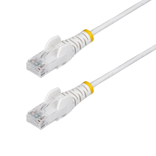 SLIM CAT6 CABLE WHITE LSZH SLIM SNAGLESS RJ45 UTP PATCH CABLE