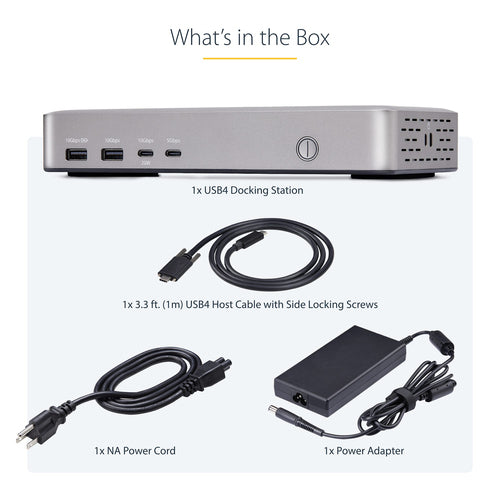 USB4 DOCKING STATION DUAL HDMI 4K 60HZ USB-C 40GBPS 6X USB