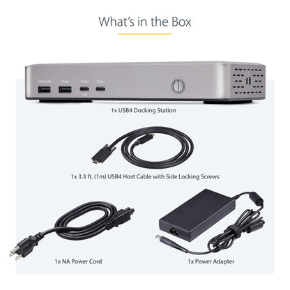 USB4 DOCKING STATION DUAL HDMI 4K 60HZ USB-C 40GBPS 6X USB