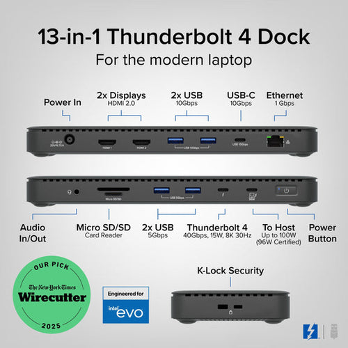 PLUGABLE TBT4 USB4 HDMI DOCK THUNDERBOLT 4 USB4 DUAL HDMI DOCK
