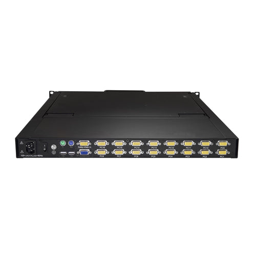 16 PORT RACKMOUNT KVM CONSOLE INTEGRATED LCD MONITOR KVM SWITCH