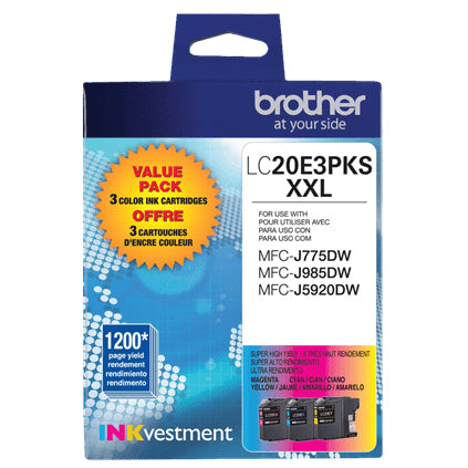 3PK CYAN/MAGENTA/YLW INK CARTRIDGES