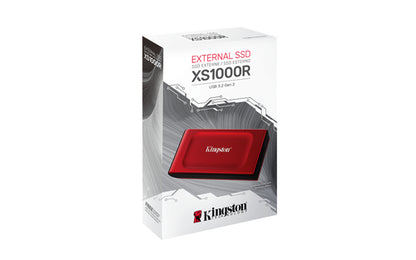 2TB XS1000 RED EXTERNAL USB 3.2 GEN 2 PORTABLE SOLID STATE DRIVE