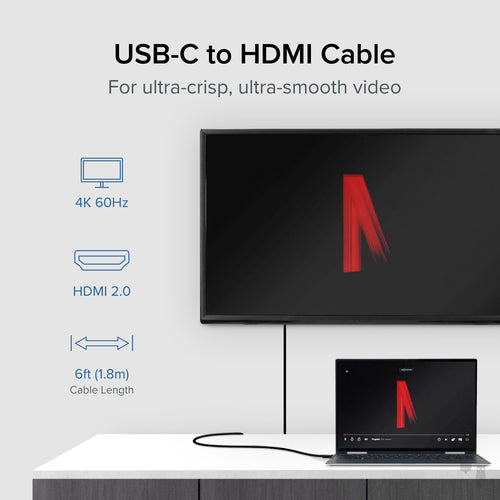 PLUGABLE USBC-HDMI-CABLE USB C TO HDMI ADAPTER CABLE