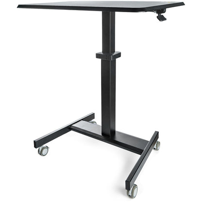 MOBILE STANDING DESK ON WHEELS PORTABLE SIT STAND HEIGHT ADJ CART
