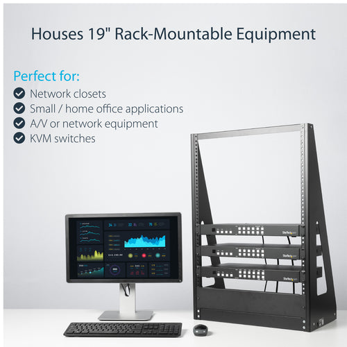 16U OPEN FRAME SERVER RACK 2 POST NETWORK EQUIPMENT RACK