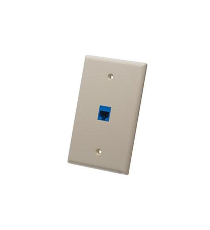 FACEPLATE, OVERSIZED, 1-PORT, ALMOND