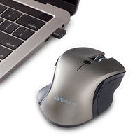 WIRELESS BLUE LED USB-C GRAPHITE MOUSE (70245)