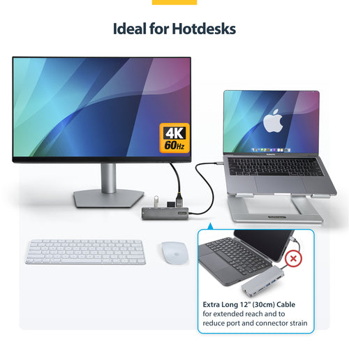 USB C MULTIPORT ADAPTER 100W PD 4K HDMI USB HUB MINI TRAVEL DOCK