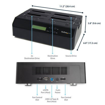 4BAY HARD DRIVE DUPLICATOR DOCK HDD SSD CLONER WIPER DISK ERASER