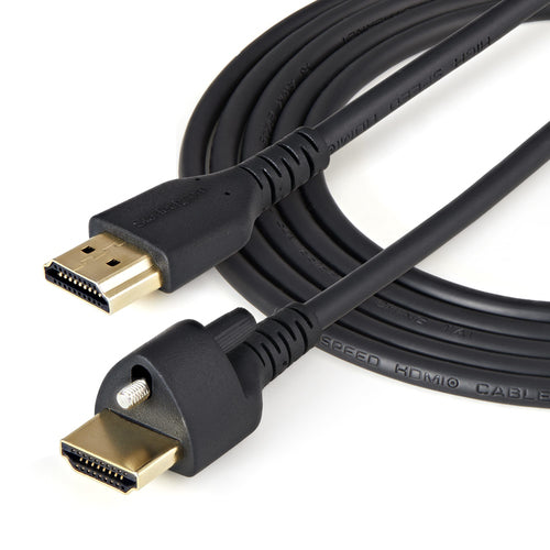 6.6FT HDMI CABLE WITH LOCKING SCREW SECURE CONNECTOR 4K 60HZ M/M