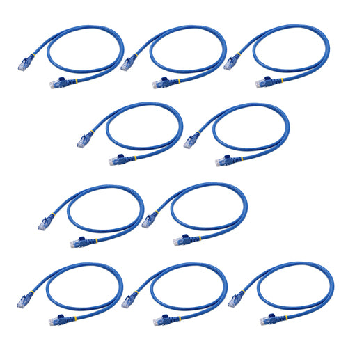3FT BLUE 10 PACK CAT6 CABLE SNAGLESS RJ45 UTP PATCH CABLE CORD