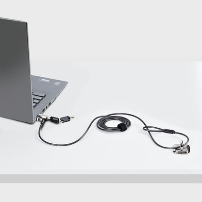 LAPTOP CABLE LOCK NANO SLOT STEEL SECURITY CABLE KEYED LOCK