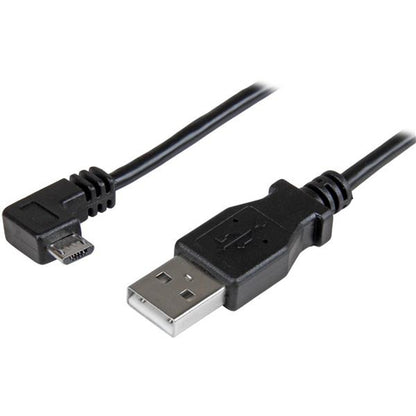 RIGHT ANGLE MICRO USB CABLE 1.5FT USB TO MICRO B CHARGING CORD