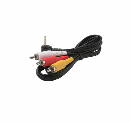 6' 3.5mm to 3-RCA Camcorder Cable