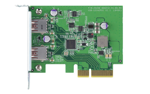 USB 3.2 GEN 2 DUAL PORT PCIE EXPANSIONCARD NAS W/A PCIE SLOT WIN (QXP-10G2U3A)