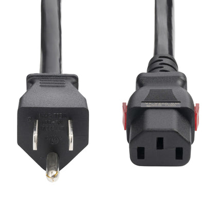 12FT HEAVY DUTY POWER CORD NEMA 5-15P TO LOCKING C13 15A 125V